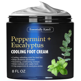 Essentially KateS front tube showing label and cooling foot cream benefit