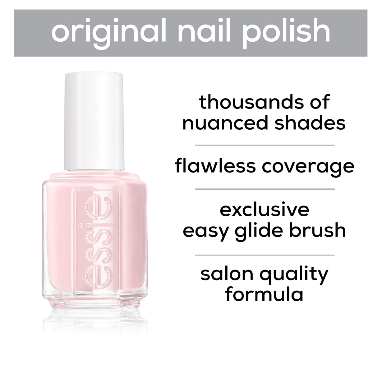 essie painted short nails demonstrating natural French manicure ease and control