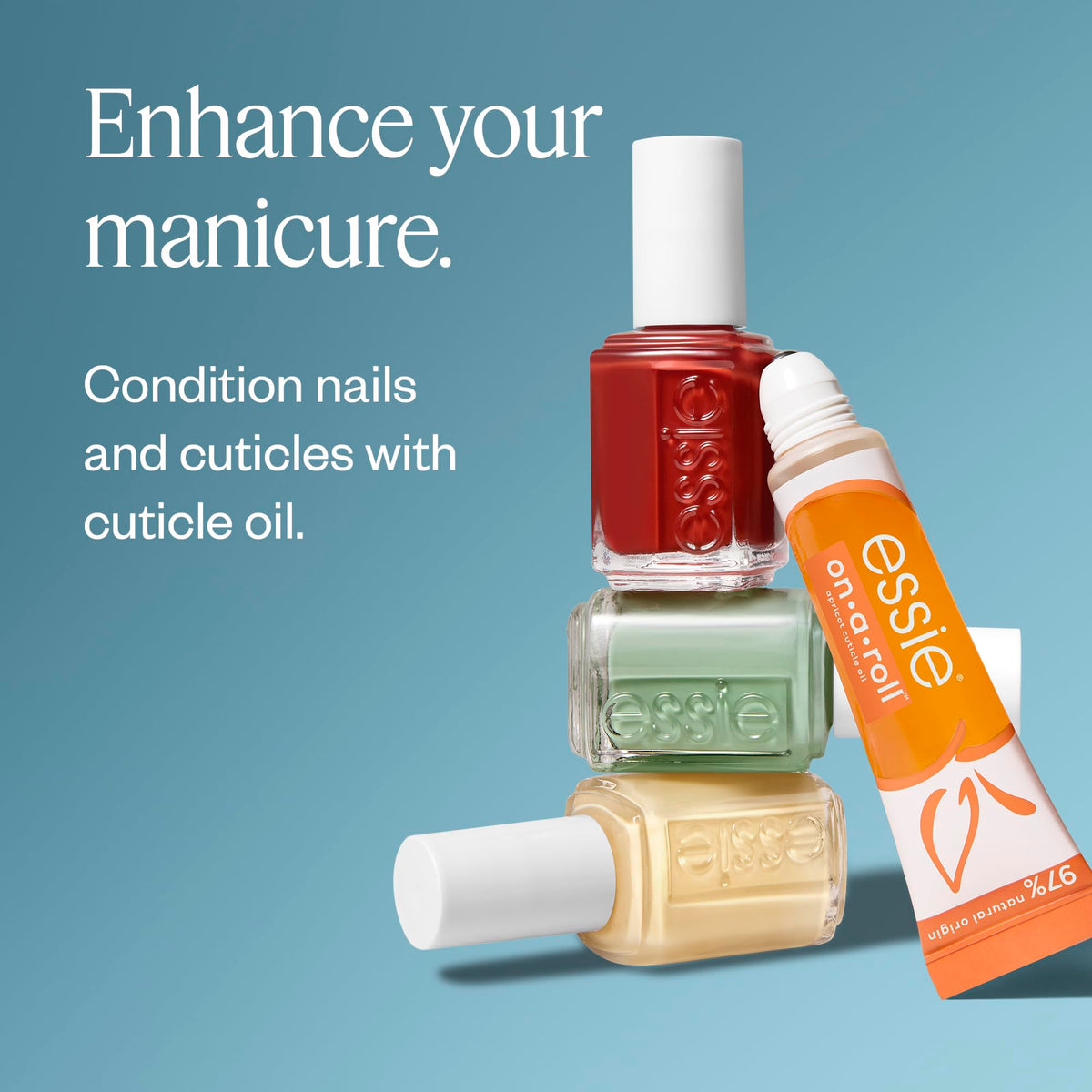 essie applicator brush inside open bottle highlighting precise control and quick coverage