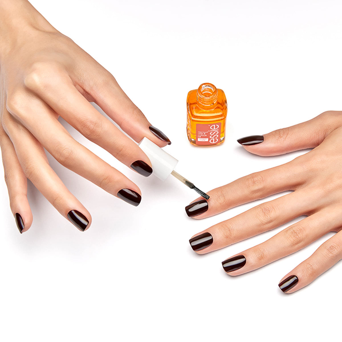 essie brush applicator close-up for precise cuticle treatment