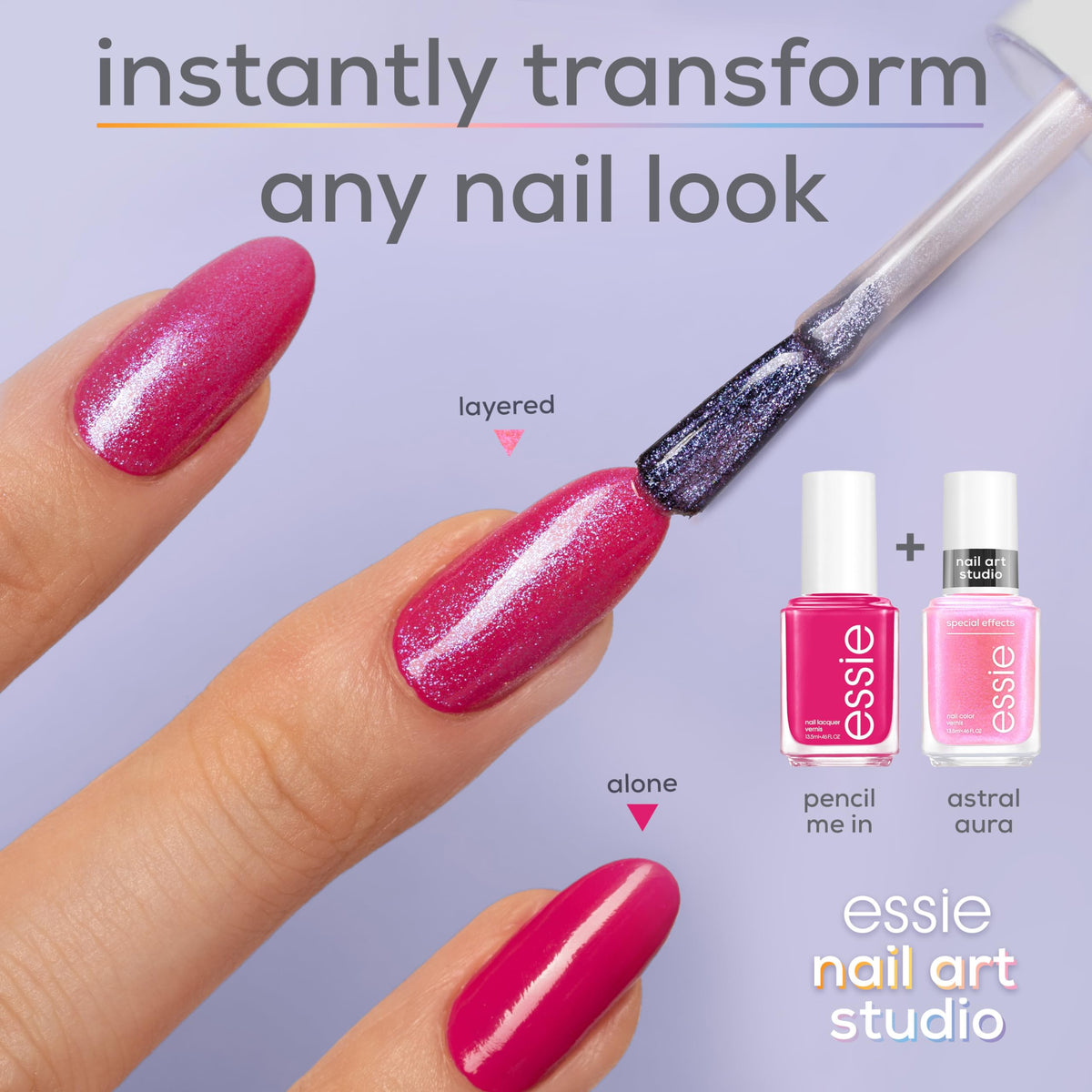 essie close-up of pigment flakes highlighting multidimensional shimmer benefit