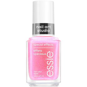 essie bottle front view showing pink duochrome finish and glossy benefit