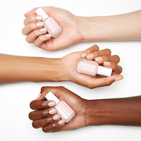 essie close-up of polish color showing sheer pale pink with glossy shine