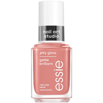 essie bottle front view showing rosy neutral shade and glossy finish benefit