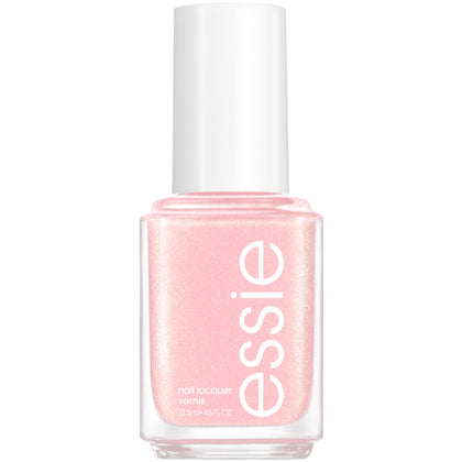 essie bottle front view showing iridescent sheer pink and glossy shine