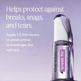 essie used under nail polish demonstrating invisible repair finish
