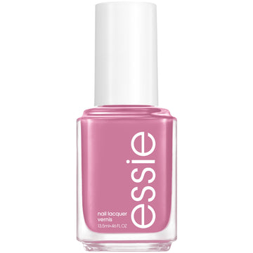 essie bottle front view showing purple shade and glossy finish benefit