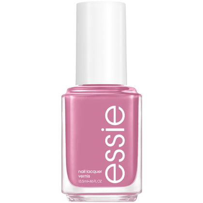 essie bottle front view showing purple shade and glossy finish benefit