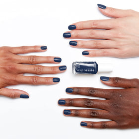 essie brush applying polish to nail for fast smooth coverage