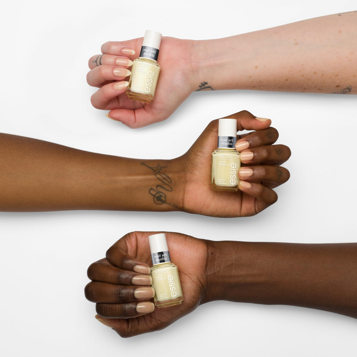 essie polish being applied to fingernails for even, professional coverage