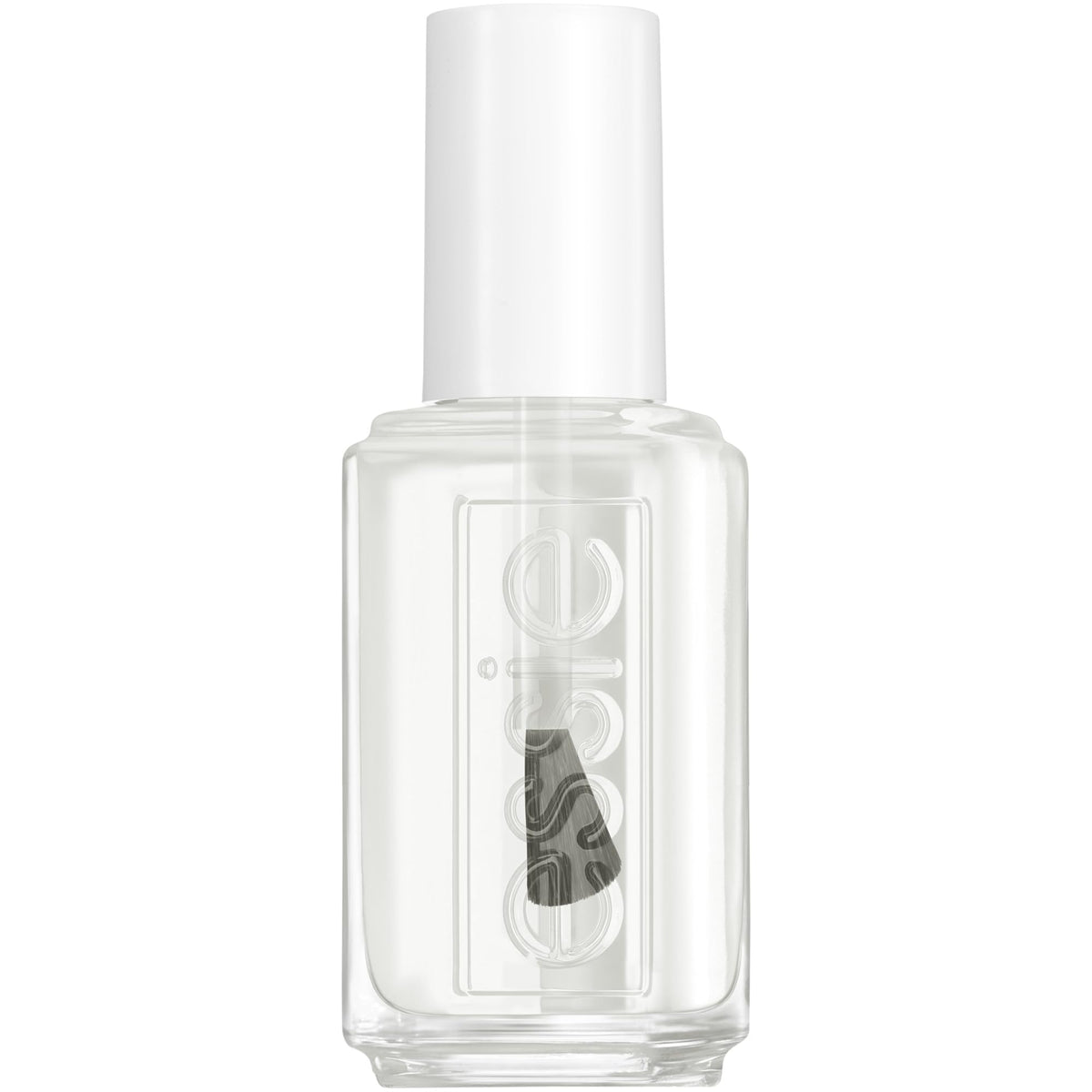 essie clear front packaging showing bottle and label for easy identification and quick use