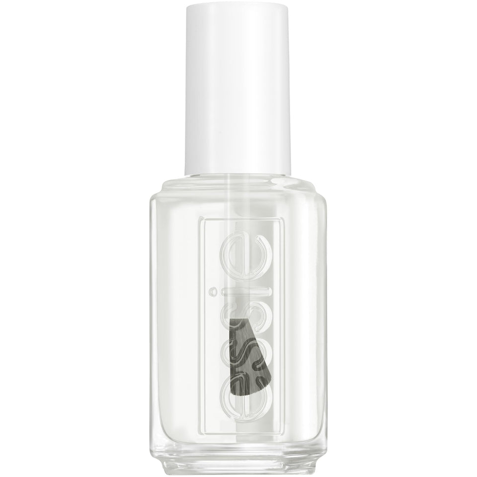 essie clear front packaging showing bottle and label for easy identification and quick use