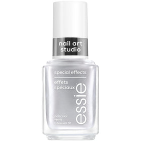 essie bottle front packaging showing silver cosmic chrome finish and brand clarity