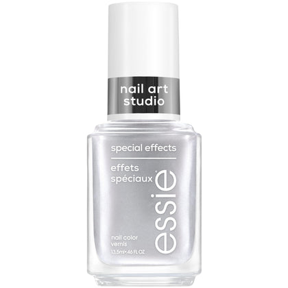 essie bottle front packaging showing silver cosmic chrome finish and brand clarity