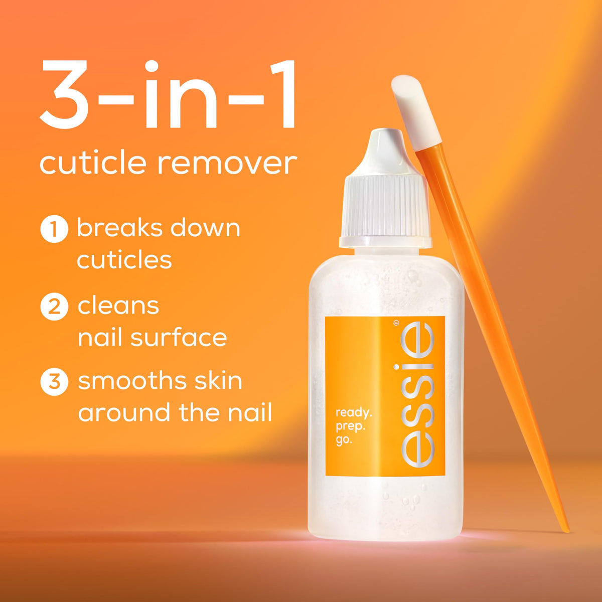 essie open cap with dropper dispensing gel for precise application