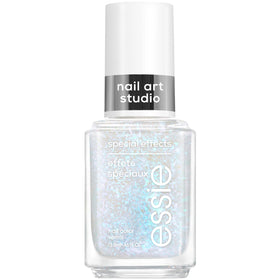 essie bottle front view showing blue pearl finish and brand clarity