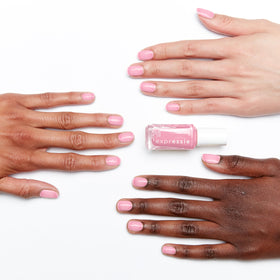 essie expressie color swatch on nail wheel displays true shade payoff