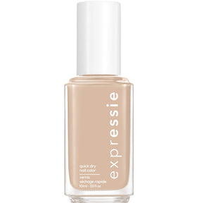 essie Expressie front bottle showing muted beige finish and quick-dry benefit