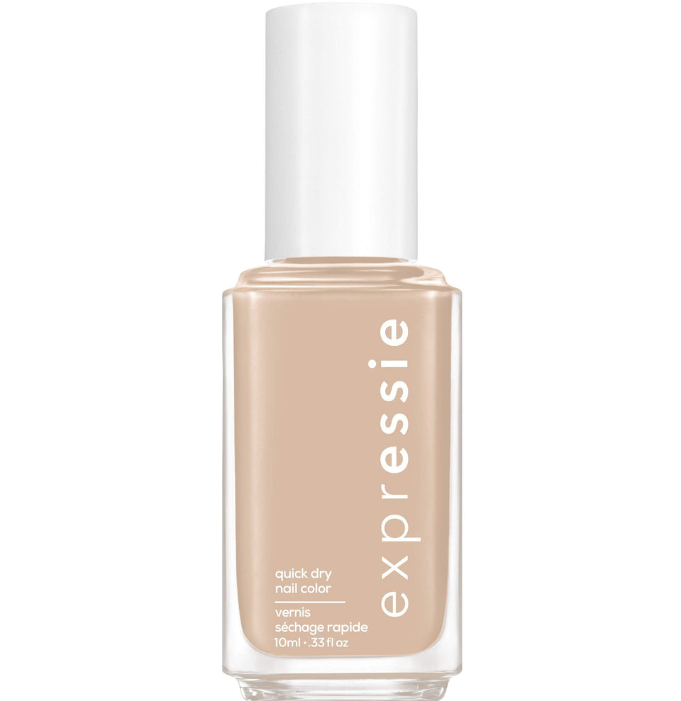 essie Expressie front bottle showing muted beige finish and quick-dry benefit