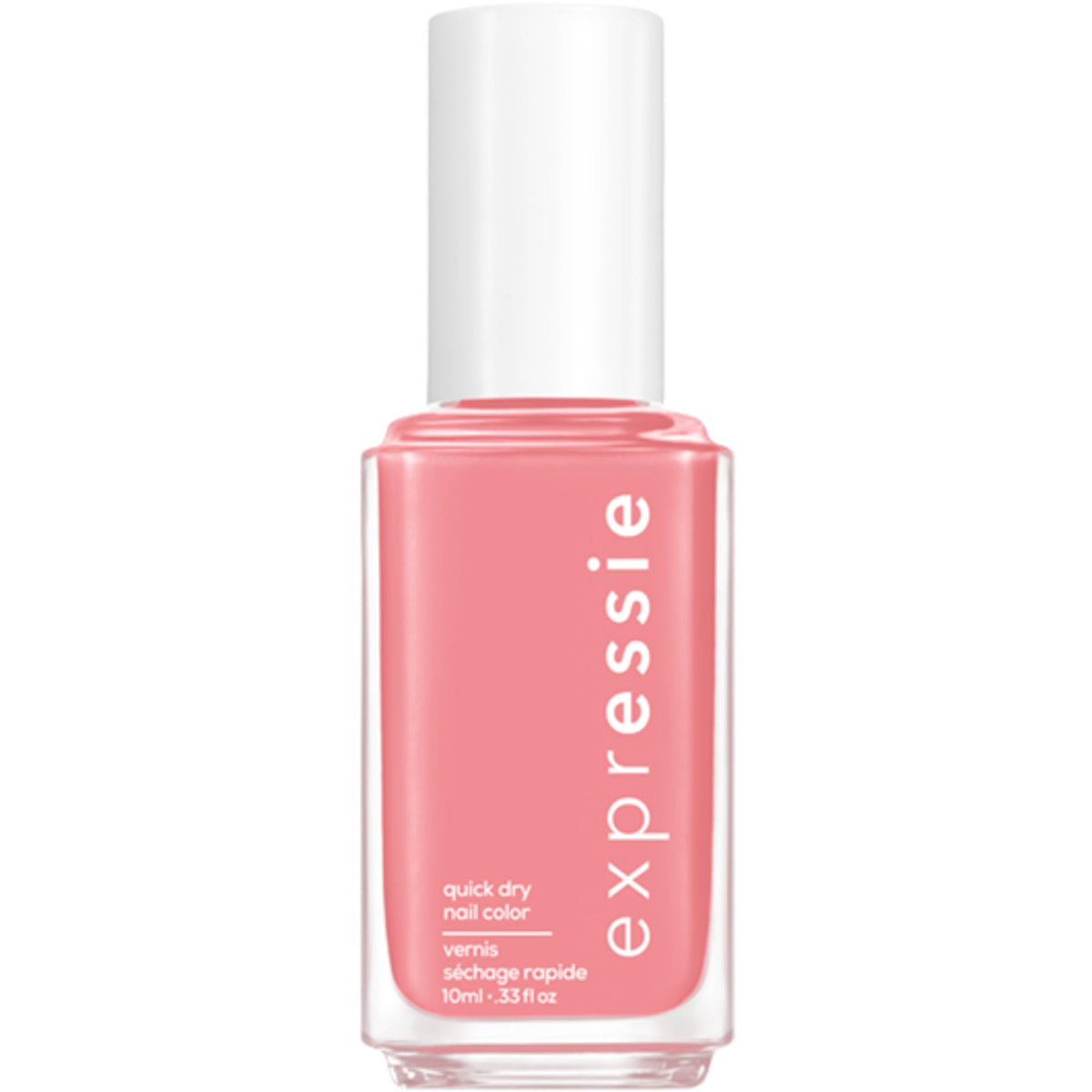 essie Expressie front bottle showing rose pink shade and quick-dry benefit