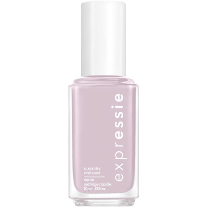 essie bottle front view showing gray polish and compact size for quick touch-ups