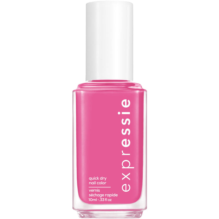 essie expressie front bottle showing hot pink color and portable design