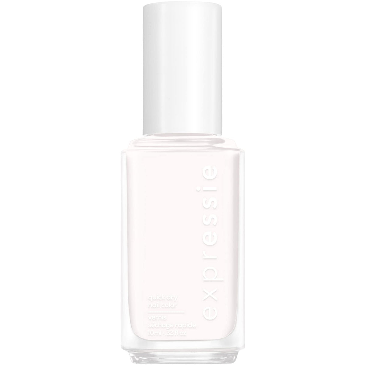 essie front packaging showing white polish and quick-dry benefit