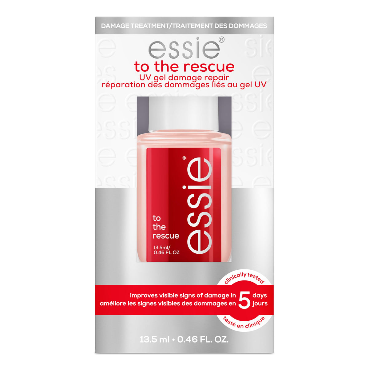 essie front bottle showing to the rescue nail repair and immediate protection