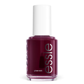 essie bottle front packaging showing Half Full purple and glossy benefit