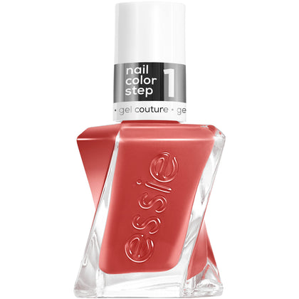 essie bottle front view showing clay Woven At Heart shade and salon finish