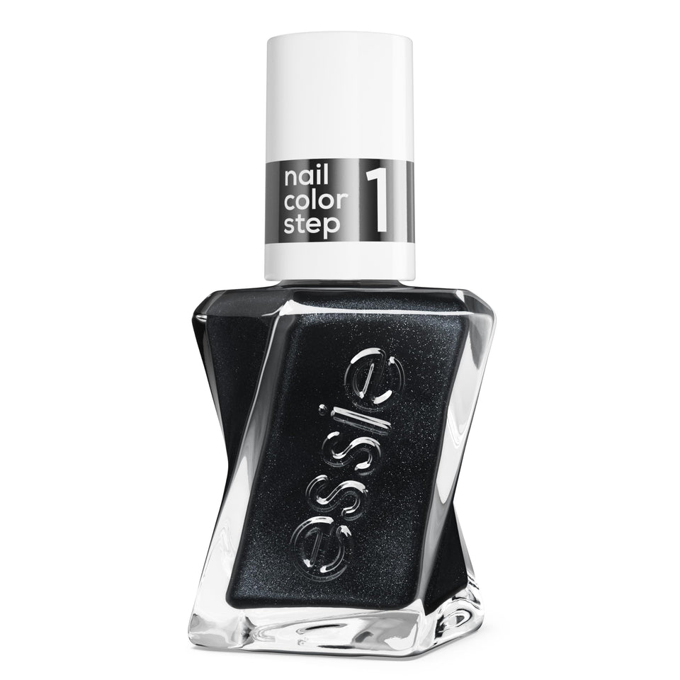 essie front bottle displaying Black Diamond pearlescent finish and high shine