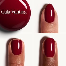 essie bottle closeup highlighting gel couture texture and glossy finish benefit