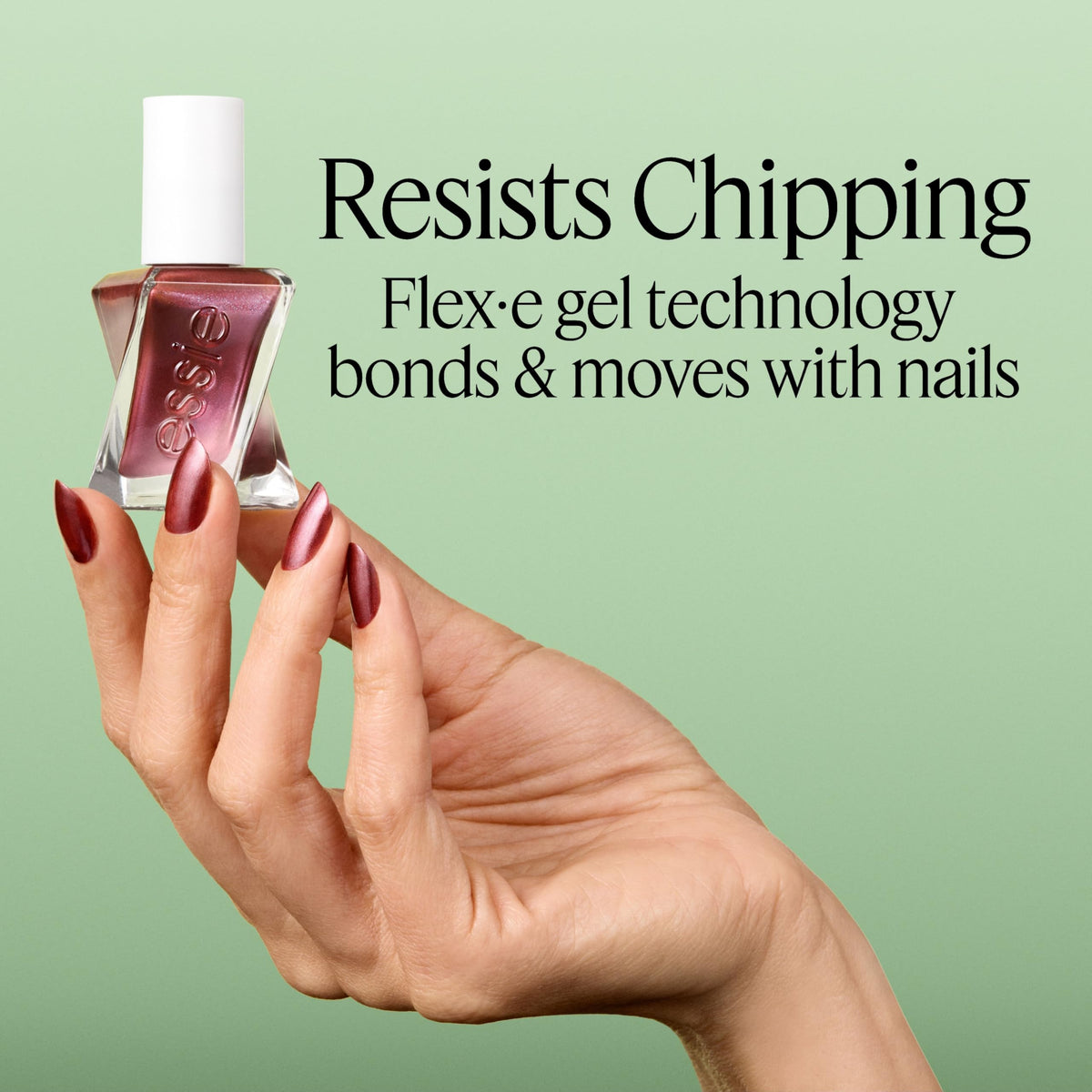 essie product label closeup showing vegan formula and ingredient clarity benefit