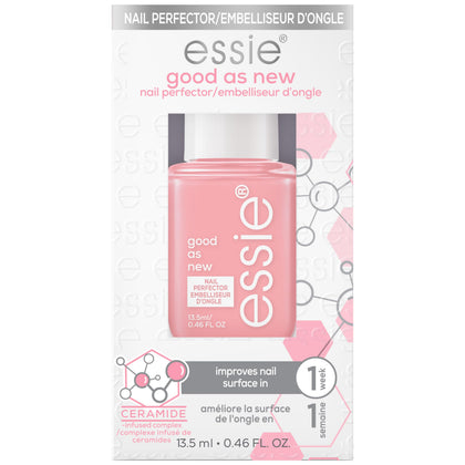 essie bottle front view showing product label and compact size benefit