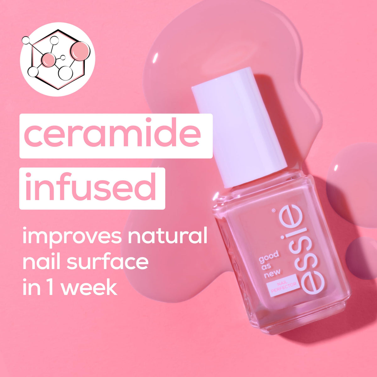 essie bottle beside everyday items showing 0.46 fl oz portable size