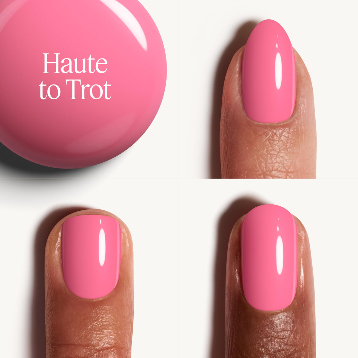 essie bottle angled with brush for smooth application and full coverage
