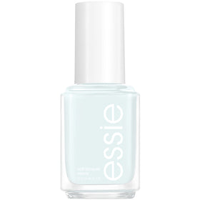 essie bottle front view showing ice blue shade and glossy finish benefit