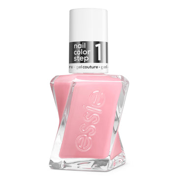essie Inside Scoop front bottle showing tea-rose pink polish and label for quick ID and benefit