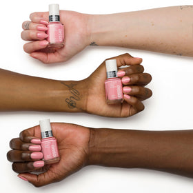 essie layered manicure comparison showing translucency options benefit
