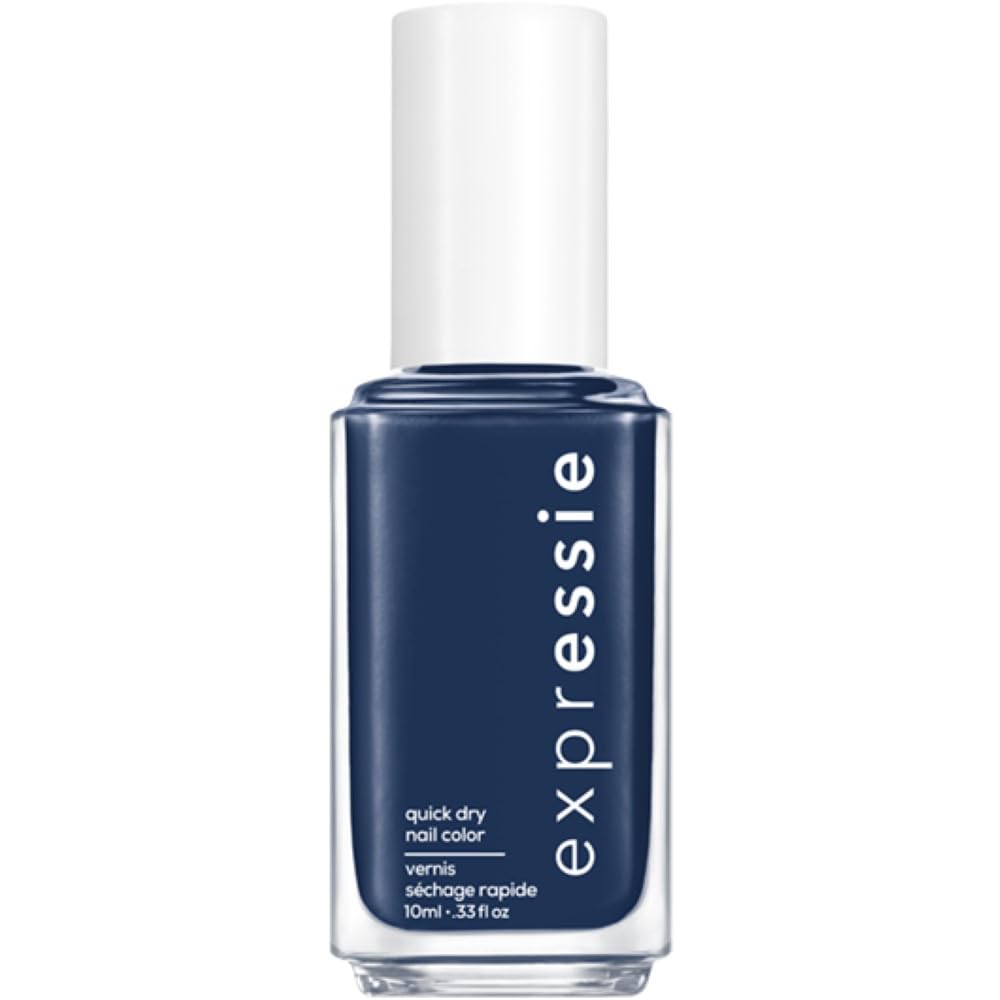 essie front bottle showing navy Left On Shred and quick-dry benefit