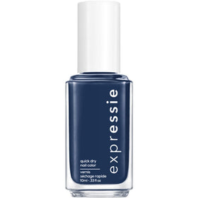 essie front bottle showing navy Left On Shred and quick-dry benefit