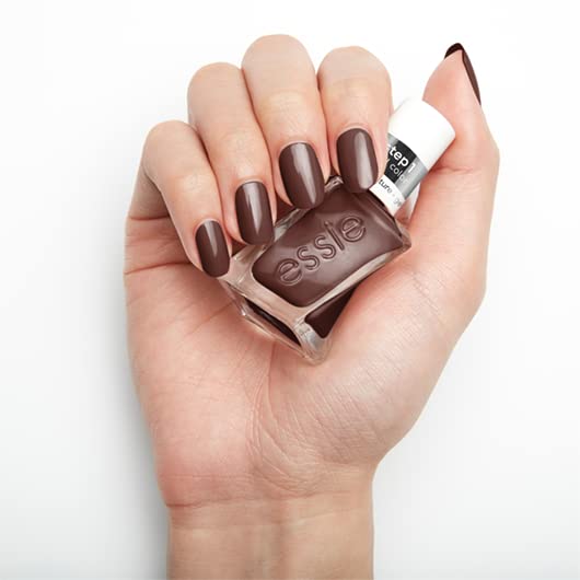essie lifestyle flatlay with outfit pairing illustrating versatile shade for stylish looks