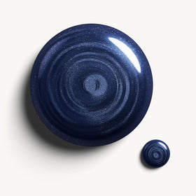 essie brush spreading Ice Ice Navy for even coverage and smooth application benefit