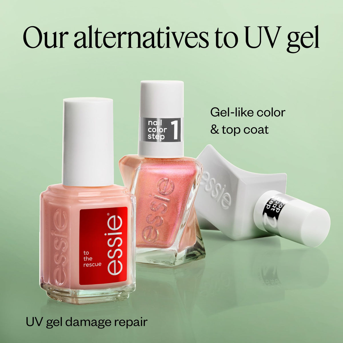 essie styled evening nails with Ice Ice Navy showing statement-ready manicure benefit