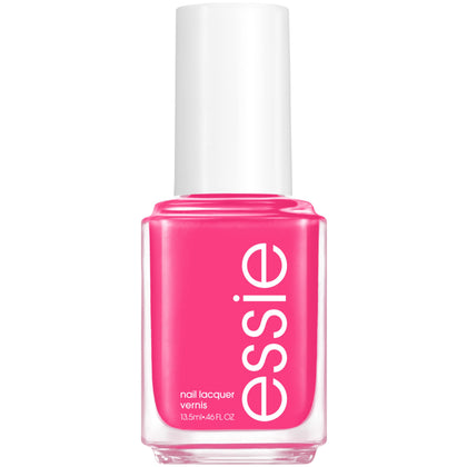 essie front bottle showing hot pink shade and glossy appeal