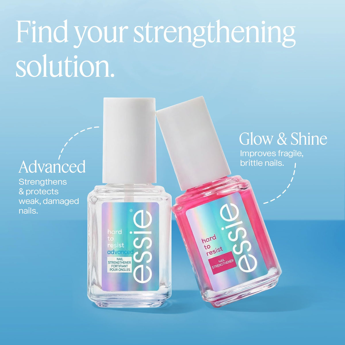 essie treatment beside cuticle oil during nail care, suggests complete nail support
