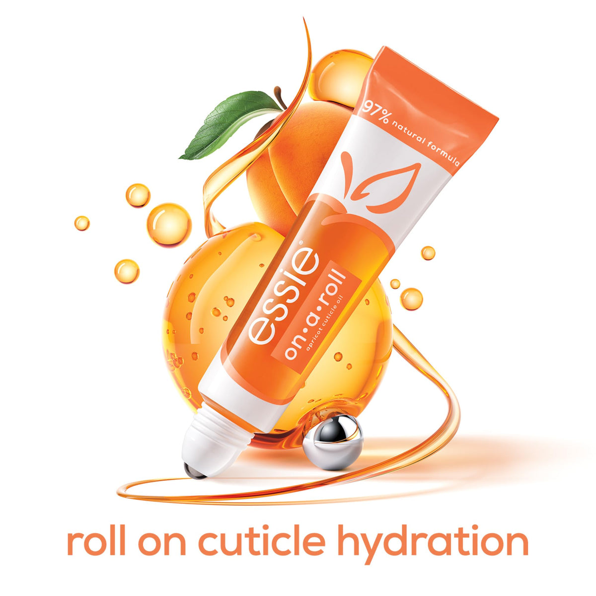 essie close-up of roller applicator delivering precise mess-free oil