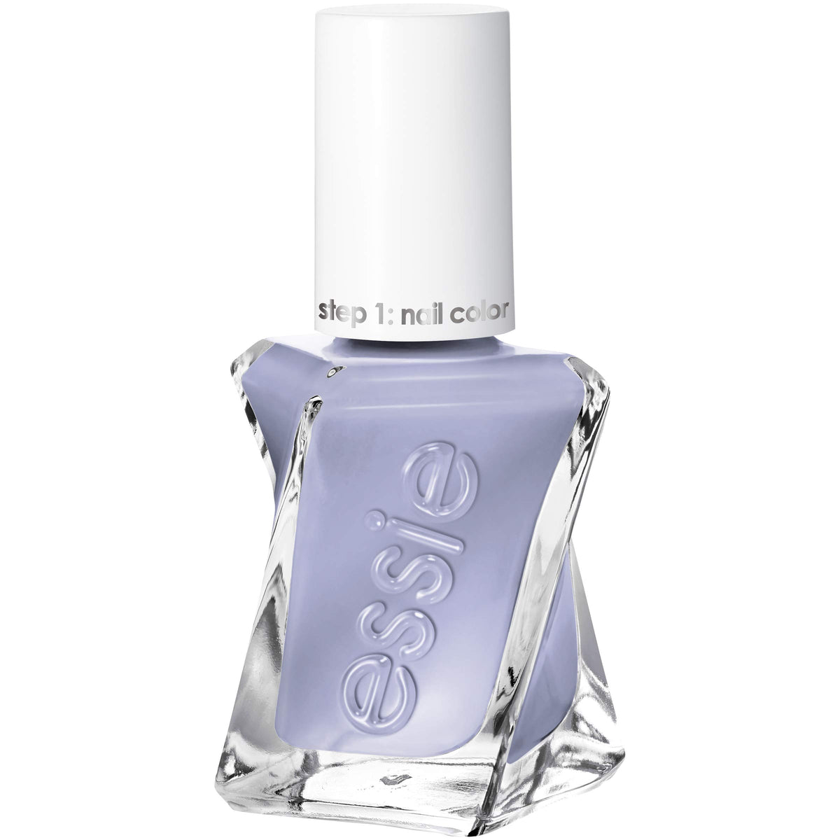 essie once upon a time front bottle showing icy slate gray color and glossy finish