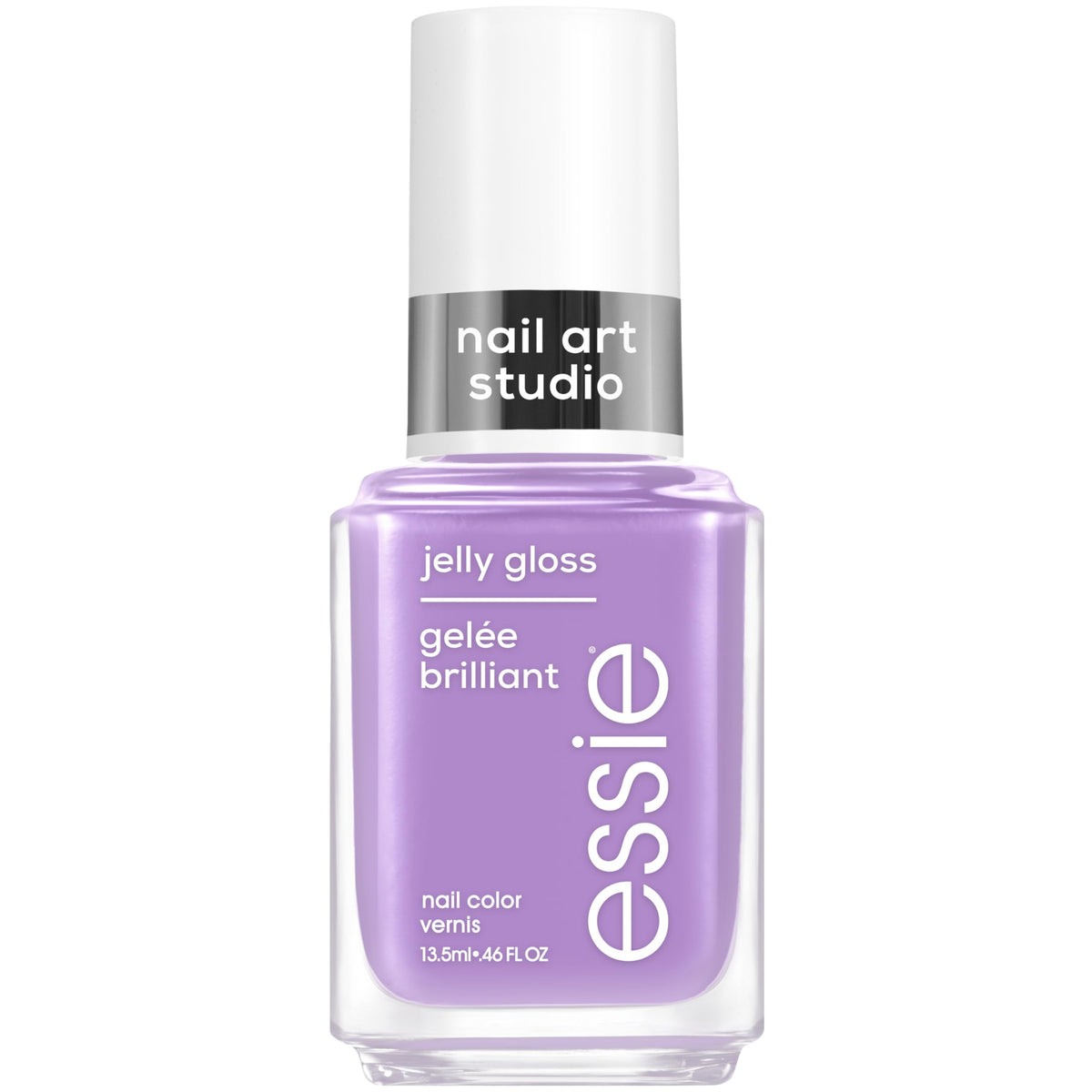 essie bottle front view showing orchid jelly color and glossy finish benefit