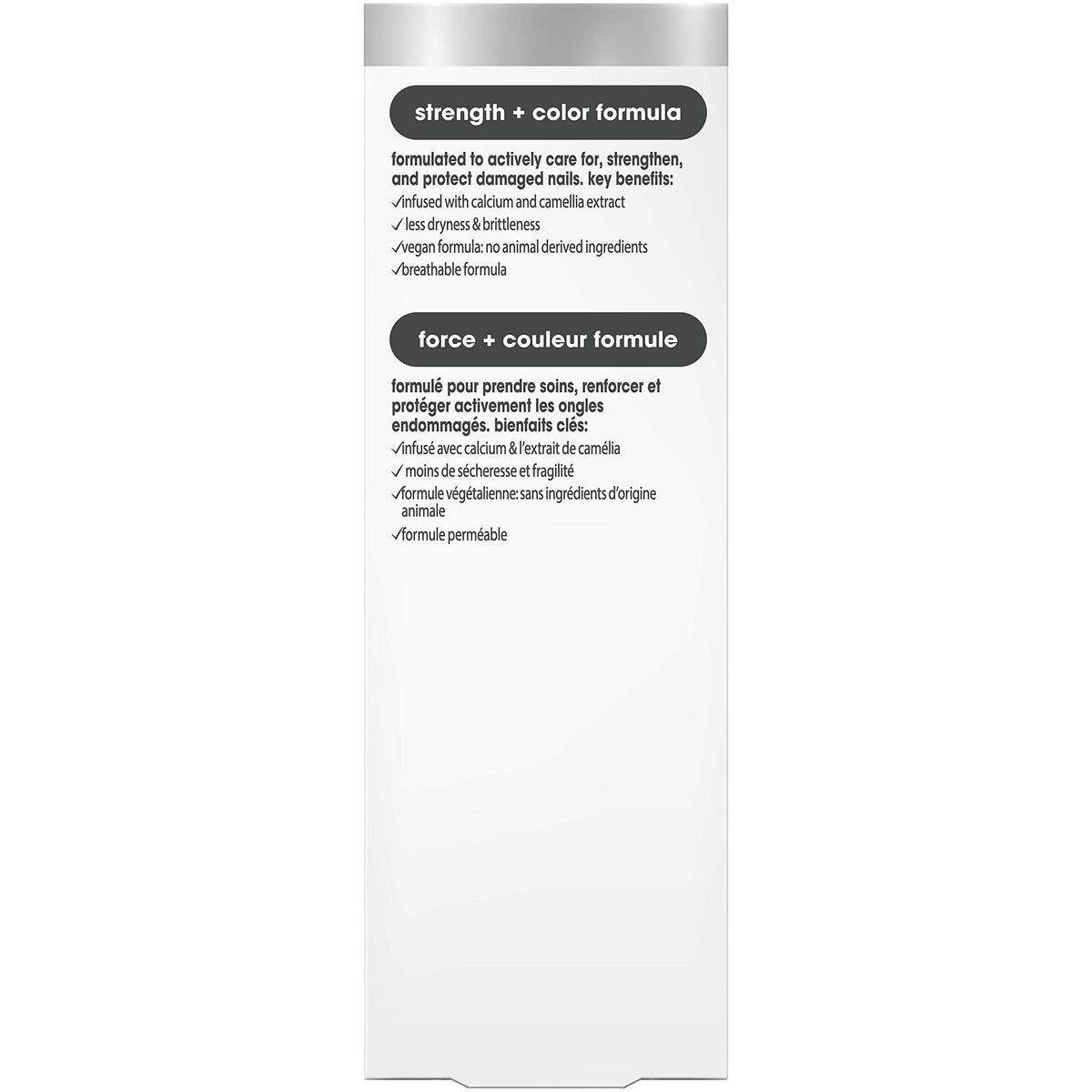 essie packaging back with instructions showing easy-use benefit